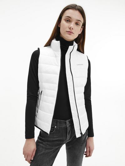 Calvin Klein Ruhák HU270735 | Calvin Klein Packable Lightweight Down Női Mellény Világos Fehér